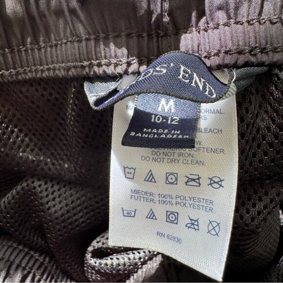 Lands’ End Straight Leg Black Track Rain Pants with Zipper Ankle Black. Medium - Picture 2 of 11